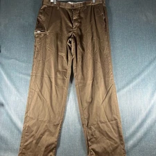 WearGuard Men's Work Pants Size 38x34 Brown Straight Leg Polyester Blend