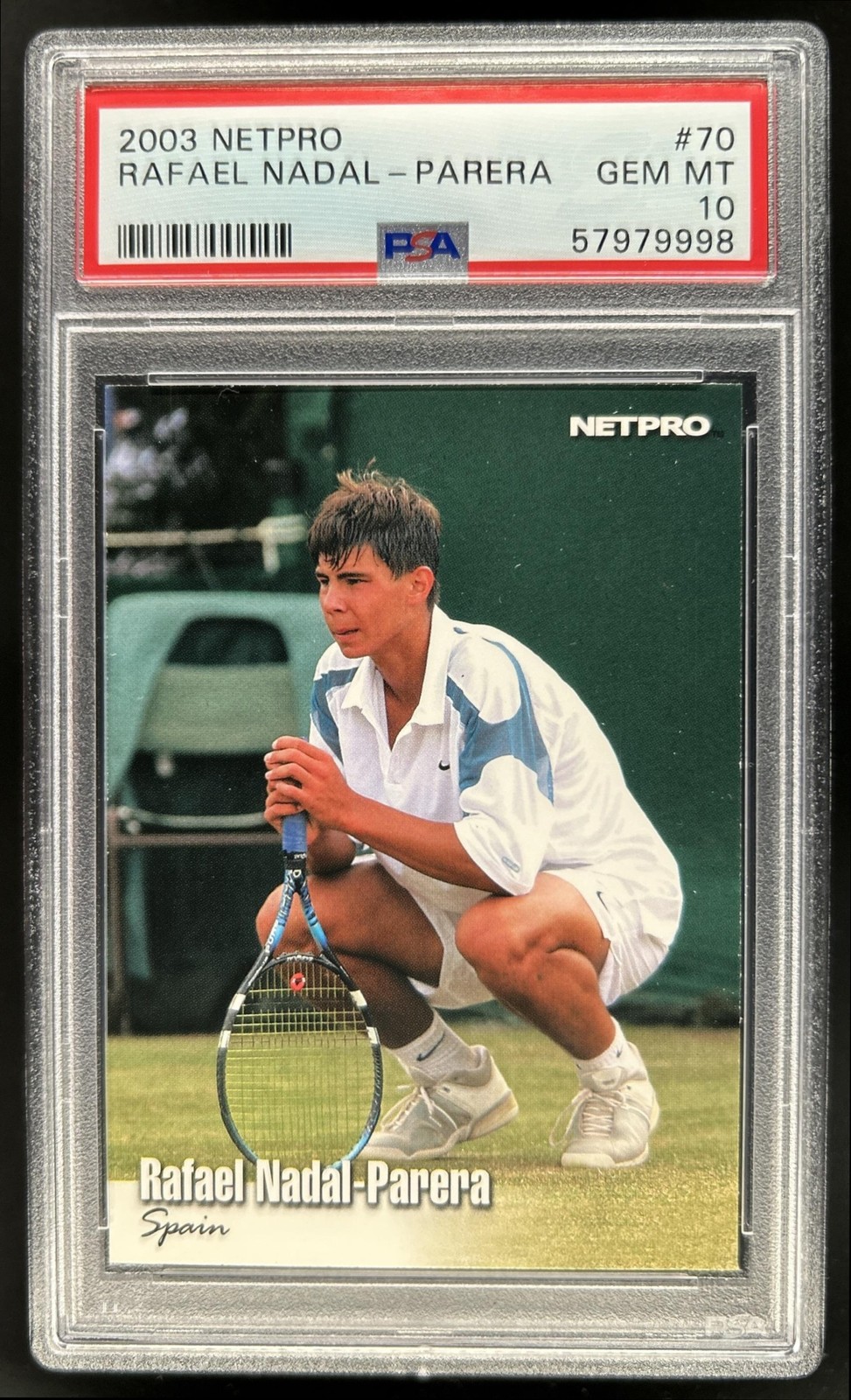 2003 Netpro Rafael Nadal Rookie RC #70 PSA 10 GEM MINT