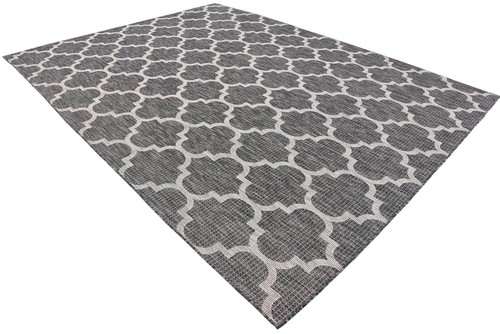 Unique Loom Outdoor Trellis Collection Area Rug (9' x 12' Rectangle, Black/ I... - Picture 5 of 10
