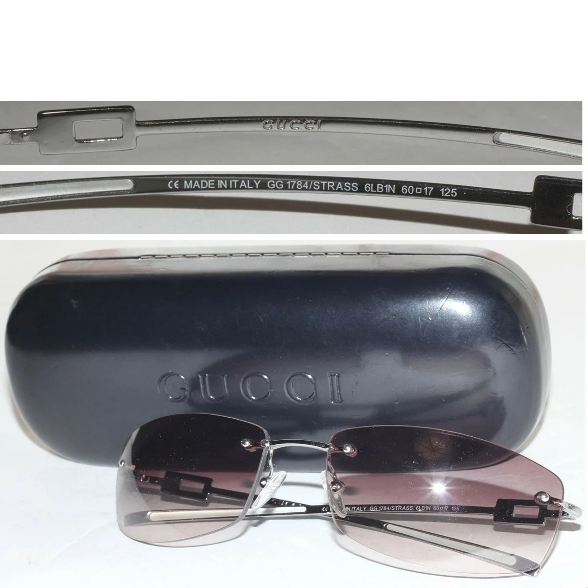 GUCCI sunglasses GG1784 STRASS women's frameless stylish pre-owned