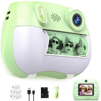Kids Camera Instant Print 1080P Front Rear Dual Selfie - Toddler Cameras with
