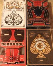 4 "Theory 1l" Playing Card Decks Spider-Man- Angels- Deadpool- Artisan- GAME-NIB