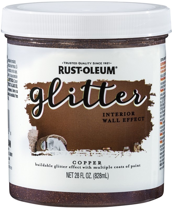 Specialty 360222 Wall Paint, Textured Glitter, Copper, 28 fl-oz Can