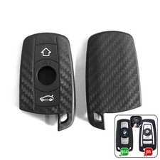 Carbon Look Schl�sselh�lle f�r BMW f�r F30 F20 F01 F07 E84 F25 F15 E81, schwarz