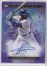 2024 Inception Base Rookie and Emerging Stars Purple Alexander Canario Auto p2h