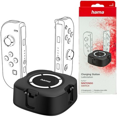 Hama 4in1 USB Ladestation Ladedock Dock für Nintendo Switch Joy-Con Controller