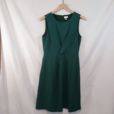 NWT J.Crew Dress Sleeveless Teal Size 2 Front Knot Sheath Knee Length Green Blue