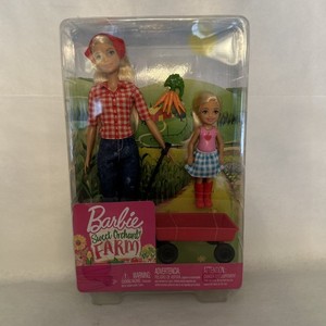 RARE ! Set De Jeu Barbie Sweet Orchard Farm Avec Poupées Barbie, Ken Et 11 Animaux