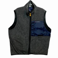 VINTAGE Polo Jeans Ralph Lauren Fleece Vest Mens XL Gray Tuckable