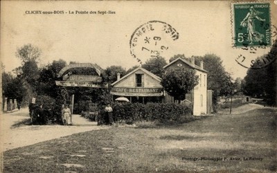 Ak Clichy sous Bois Seine Saint Denis, Café Restaurant - 4651531
