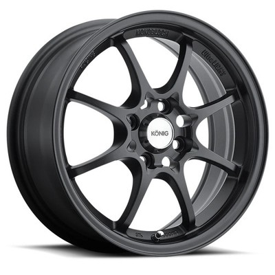 Konig Helium Flat Black | 15x6.5'' +40mm | 4x100mm Wheel