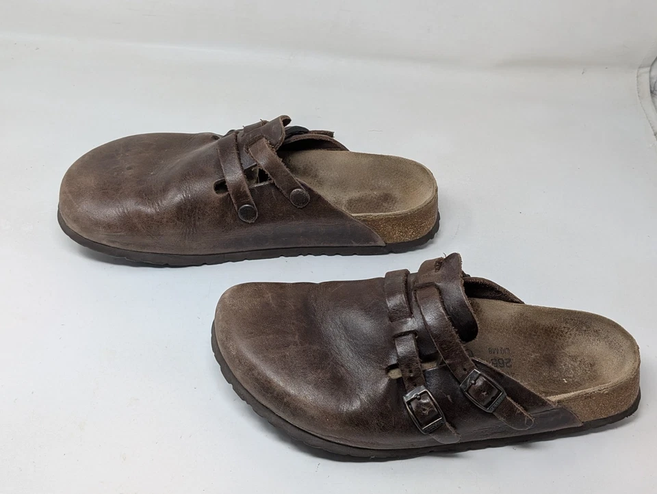 Birkis Birkenstock Camden Boston Zapatos Zueco Cuero Marrón EUR 41 W 10 M 8 Foto 3 de 4