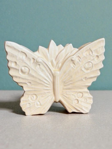 Vintage McCoy Pottery Yellow Butterfly Shaped Tabletop Planter Matte Glaze