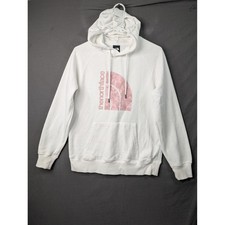 The North Face Womens White Pink Half Dome Logo Hoodie NF0A81U7 Size S