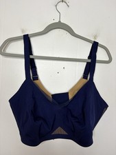 HoneyLove Bra Womens 1X Crossover Dark Blue No Pads Boning Wireless Comfort