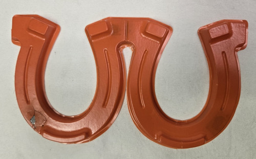 Gulf Oil "NO-NOX EXTRA KICK" 1960's Plastic Promotional Horseshoes 7 1/2" Wide