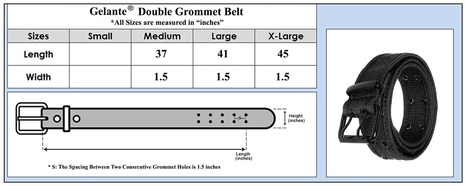 Canvas 2 holes Double Rows Grommet Hole Belt Fabric Military web belt - Image 2 of 3