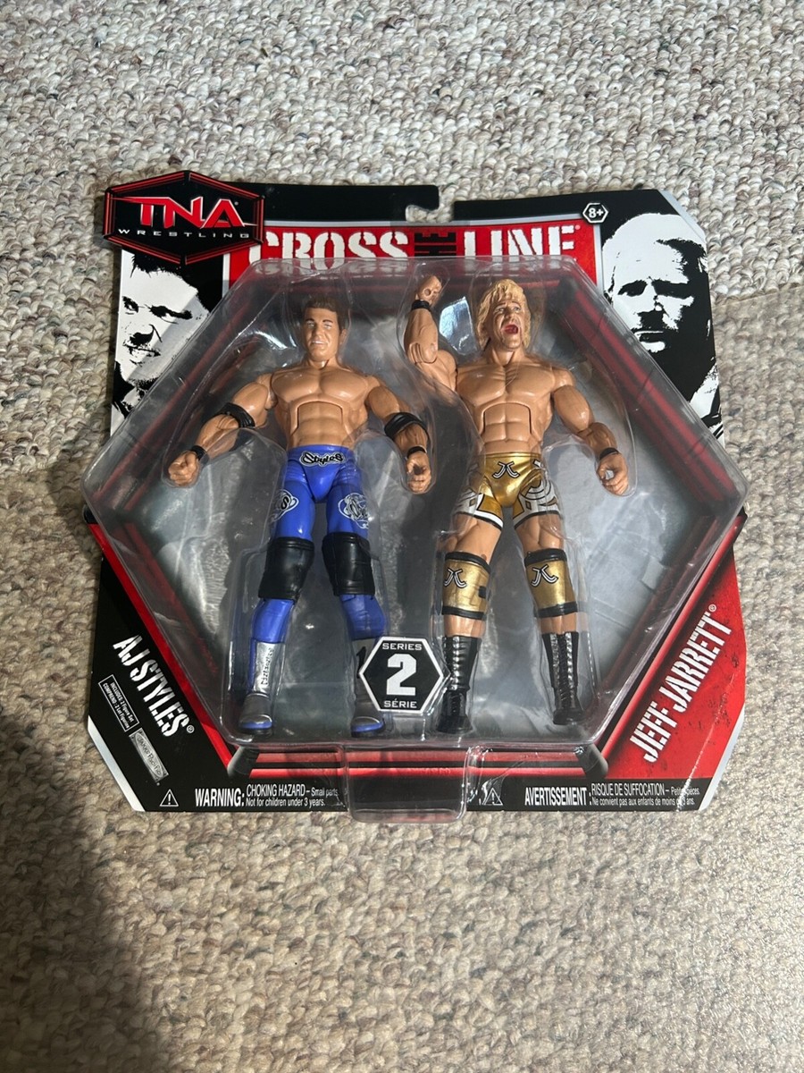 NEW 2010 TNA Cross The Line Jakks Ser. 2 AJ STYLES & JEFF