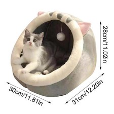 Cat House Cute Beds For Indoor Cats Decorative Semi-Enclosed Pet Cave