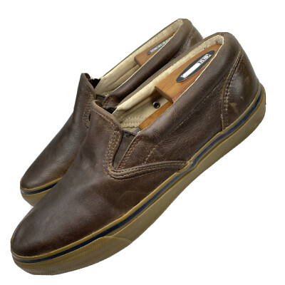 Sperry Top-Sider Mens 10 M Oiled Brown Leather Slip On  display picture 3