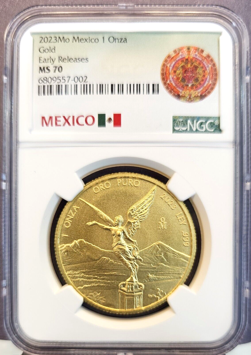2023 MEXICO 1 ONZA GOLD LIBERTAD NGC MS 70 EARLY RELEASES PERFECT