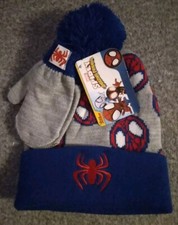 Disney Junior Boys Spidey Hat  Mittens New