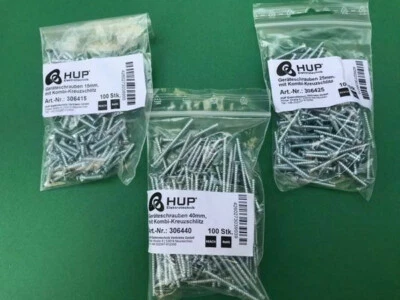 HUP 300 Geräteschrauben Hohlwand UP Dosen Montage schrauben 3x 15 25 40mm je 100 SET