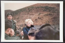 1954 Marilyn Monroe Arrival USA Army USO Korea 5x7 Portrait Photograph