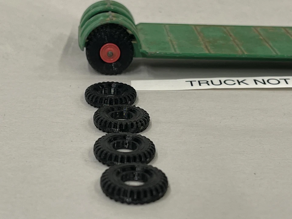 Matchbox Lesney Ford Tractor King Size K 17 Dyson Low Loader (TIRES ONLY) - Image 2 of 4