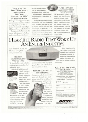 1997 Bose Radio that Woke Up Entire Industry Vintage Print Advertisement