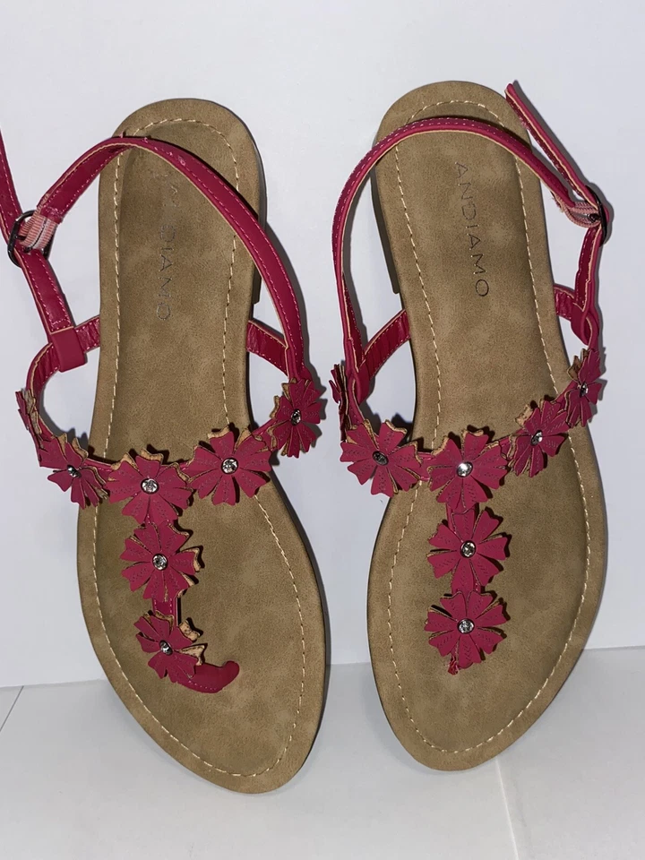 ANDIAMO Mujer Abenny Hebilla Floral Ancha Hecha por el Hombre Talla 9W Foto 2 de 4