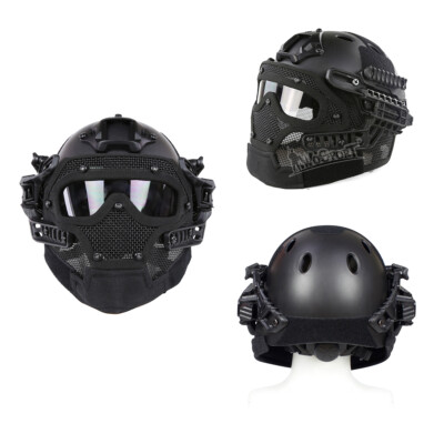  Tactical Gen4 FAST Helmet Full Face Mask Steel Mesh Mask