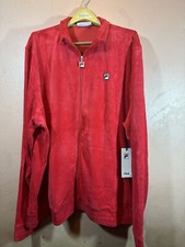 Fila Men's Bikingred O-Fit Velour Track Jacket red 4XL