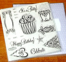 CTMH D1497 HAPPY BIRTHDAY  CUPCAKE, IT'S A PARTY, CELEBRATE