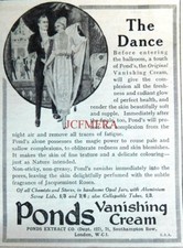 POND'S Vanishing Cream Toiletries 'The Dance' Advert : Antique 1920 Print