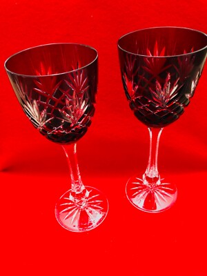 Emanda by Ajka Amethyst Crystal Wine Glass (2)