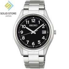 SEIKO SELECTION SBPX155 Stainless Steel Solar Analog Watch Black Dial 38.7mm