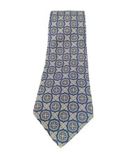 Ralph Lauren CHAPS NeckTie Navy-Blue Yellow-Gold 60% Cotton 40% Silk Made In USA