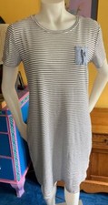 Tommy Hilfiger Cotton Jersey T-Shirt Dress-M-Stripes-Summer-EUC