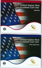 USA: United States Mint Uncirculated Coin Set 2017, 2x 2,91 Dollar, 20 M&uuml;nzen