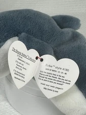 TY Beanie Baby ECHO THE DOLPHIN Retired 1996 Tag Errors, Many Errors, Rare