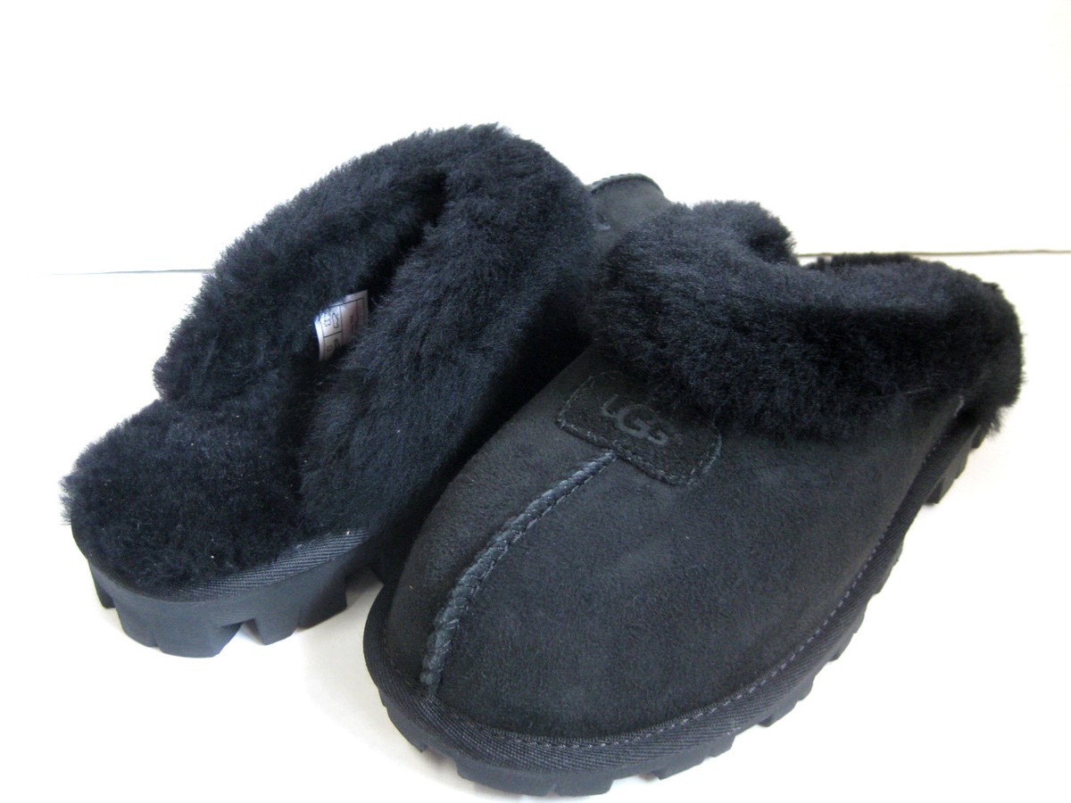 UGG COQUETTE WOMEN SLIPPERS SUEDE BLACK US 12 /UK 10 /EU 43 UGG COQUETTE WOMEN SLIPPERS SUEDE BLACK US 12 /UK 10 /EU 43