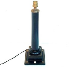 ANCIENNE LAMPE GAINÉE DE CUIR STYLE EMPIRE NAPOLÉON III   LE TANNEUR ??