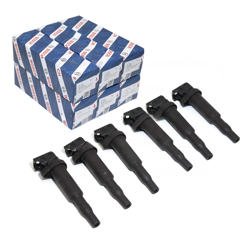6x Bobina de encendido 0221504470 para Bosch BMW 325i 328i 335 525 528 530 535 X3 X5 X6 Foto 2 de 4