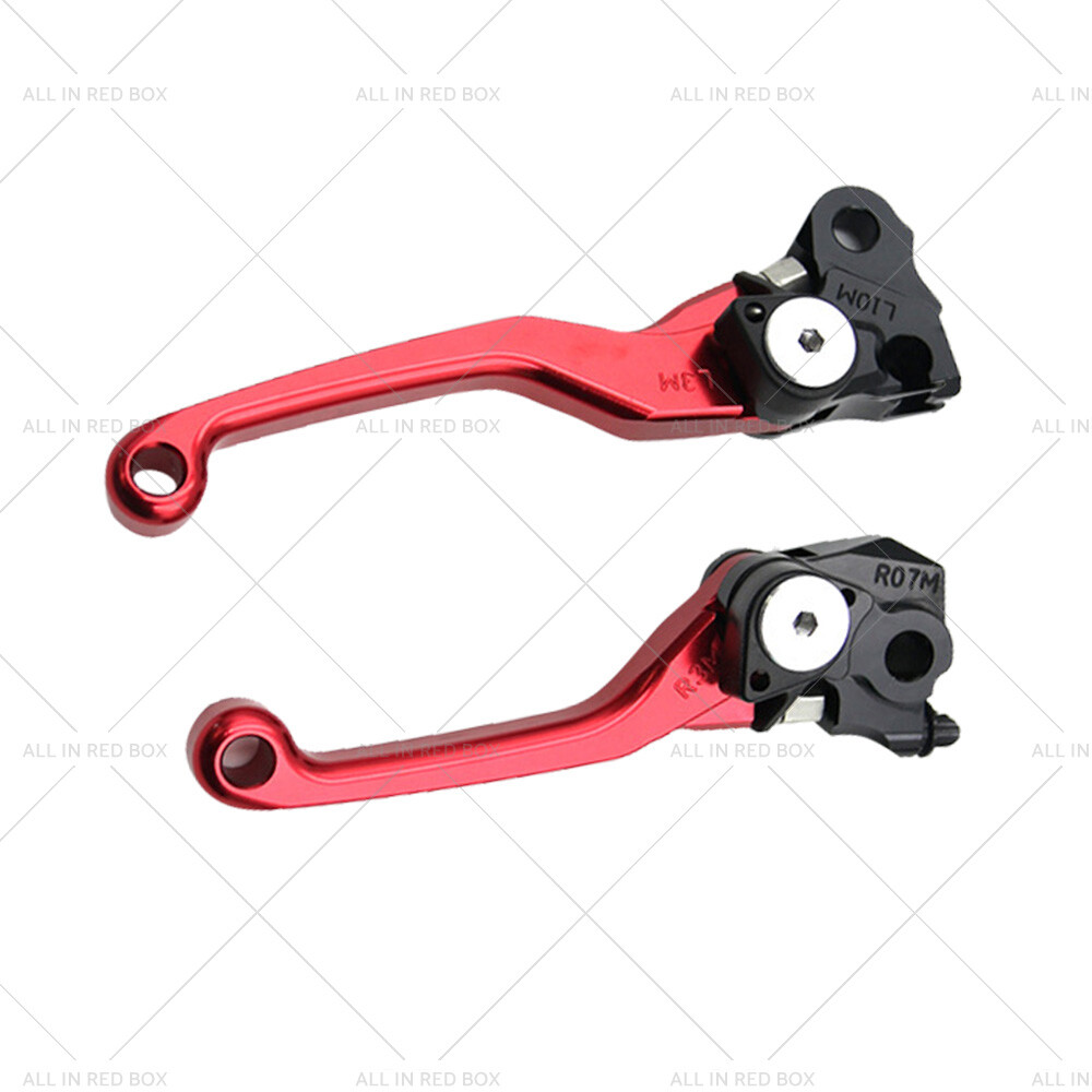 Pair Pivot Brake Clutch Lever Red Suitable For Honda CRF250R CRF450R