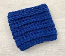 Handmade Crochet Coffee Cup Cozy or Sleeve - Blue NEW