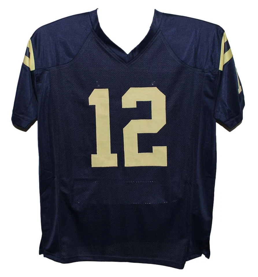 Roger Staubach Autographed College Style Blue XL Jersey Heisman Beckett 38999 Foto 3 de 3