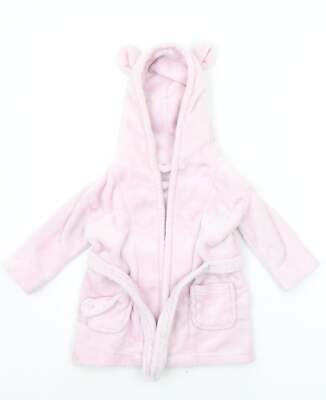 Babytown Baby rosa einfarbiges Polyesterkleid Größe 6-9 Monate