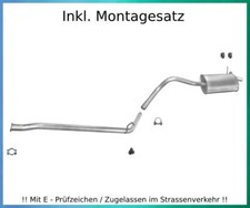 Auspuffanlage für Renault Kangoo 1.2 43KW Auspuff Mittelrohr Endtopf Montagesatz