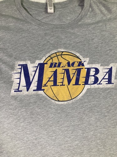 Black Mamba Kobe Bryant T shirt Grey lakers sz XL bella canvas - Picture 4 of 6